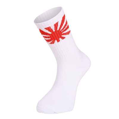Tokyo Time Rising Sun Socks 2PK - White