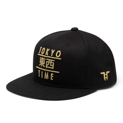 Tokyo Time Heritage Flat Brim Cap - Black/Gold