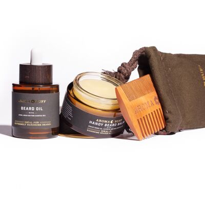 Coffret cadeau de soins de la barbe AromaBuff