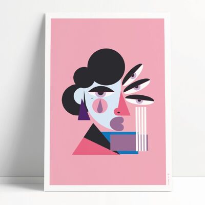 Poster 30x40 - Abstraktes Rosa