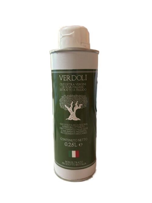 Olio Extra Vergine d'oliva siciliano Verdolì - 0,25 cl - LATTA