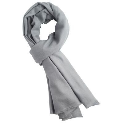 Light grey cashmere scarf