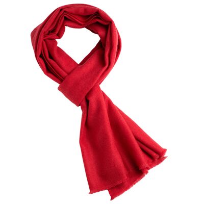 Cranberry red cashmere scarf