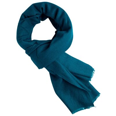 Petrol green cashmere scarf