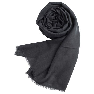 Dark grey cashmere/silk shawl
