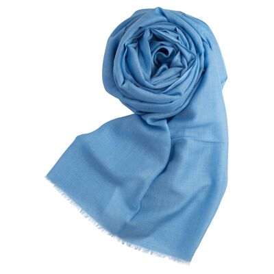 Light blue cashmere/silk shawl