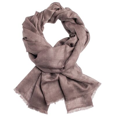 Mouse grey jacquard woven cashmere scarf