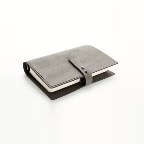 Carnet de note en cuir recyclé A7 Gris