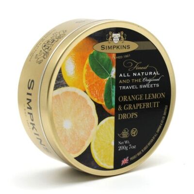 Gotas de naranja, limón y pomelo