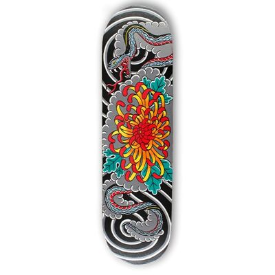 Chrysanthemum Snake Skateboard (1 of 1)