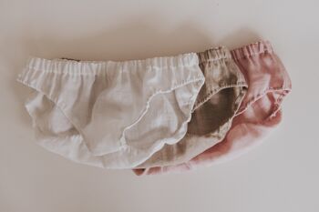 LISA - Culotte en lin blanc biologique, culotte en lin pour femme - Lin non teint 8