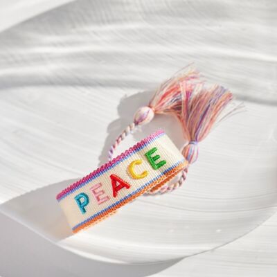 PEACE statement bracelet