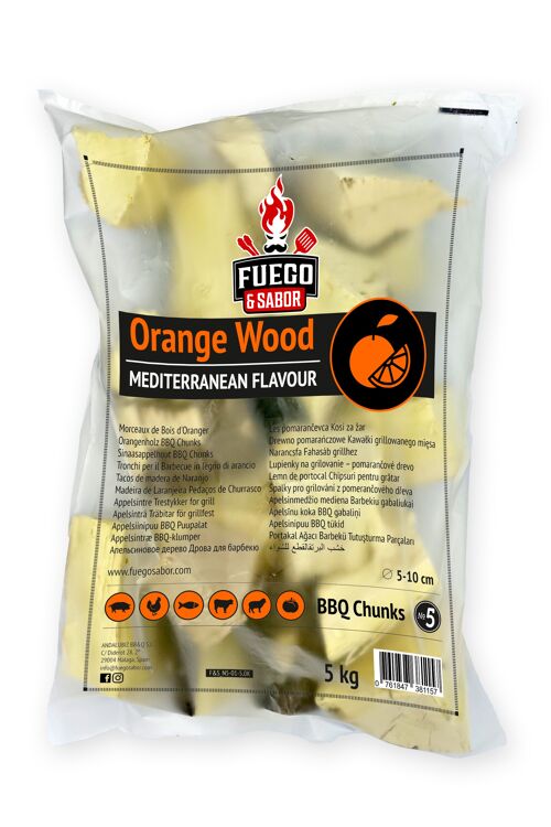 Orange Wood Smoking Chunks Nº5