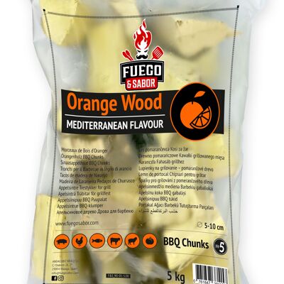 Orange Wood Smoking Chunks Nº5