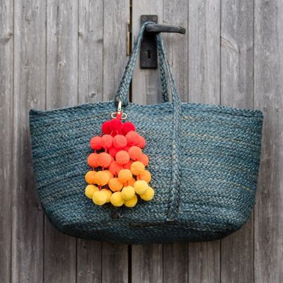 Ciondolo per borsa Pom Pom Ombre arancione