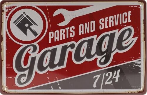 Garage metalen bord 20x30