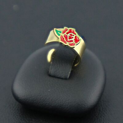 Earcuff rose rouge