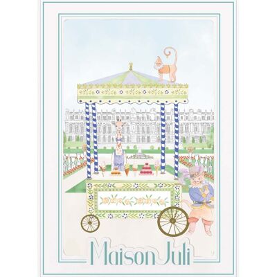 The ice cream trolley of Versailles for boys - unframed