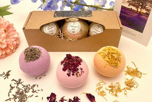 Luxury Floral Bath Bomb Trio Gift Set