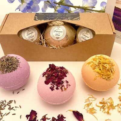 Luxury Floral Bath Bomb Trio Gift Set
