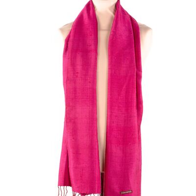 The Grand Krama in Fuchsia Wild Silk