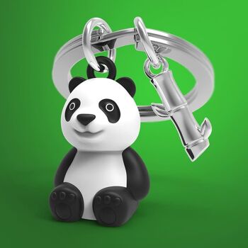 metalmorphose® Vectorbox Animaux Panda & Feuille de Bambou PORTE-CLÉS 2