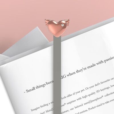 BOOKMARKS meta[l]morphose® Wing heart with stone design