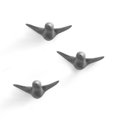 Vogelschwarm Beton - Grau (3 Vögel)