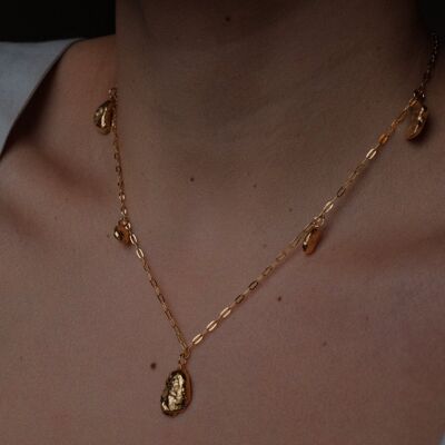 Faya-Charm-Halskette aus Vermeil-Gold