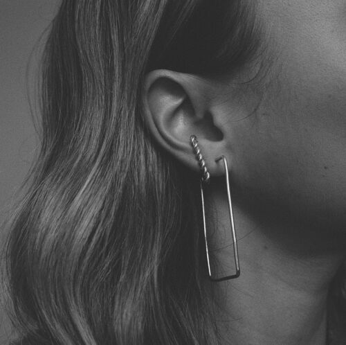 Rectangle Hoop Earrings