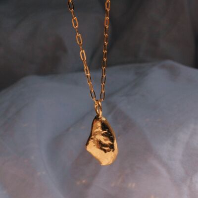 Faya-Anhänger-Halskette aus Vermeil-Gold