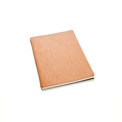 A7 recycled leather notebook - White pages - Cream