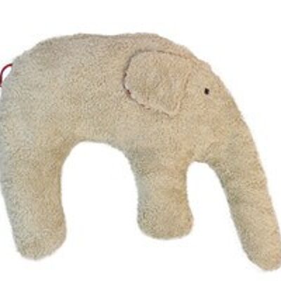 Almohada de peluche bio / eco "Elefante", 100% algodón orgánico / EL-312_HB
