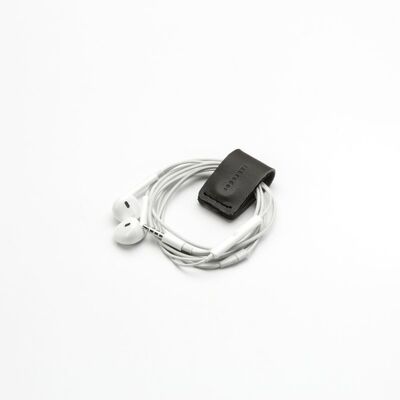 Clip in pelle magnetica per cuffie - Grigio