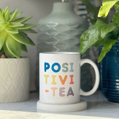 Tasse à slogan positif Positivitea