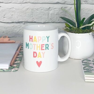 Glückliche helle Tasse der Mutter Tages