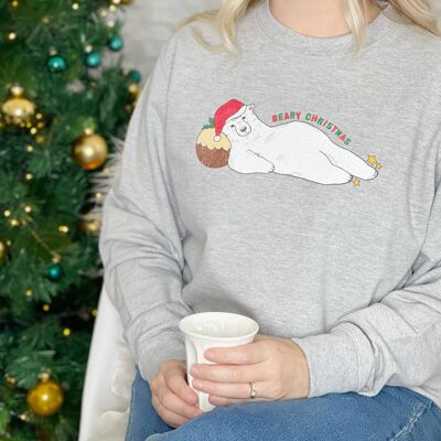 Jersey navideño de oso para mujer