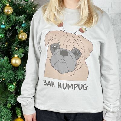 Maglione natalizio Bah Humpug Pug