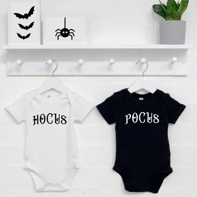 Hocus Pocus Zwillings-Baby-Halloween-Outfits