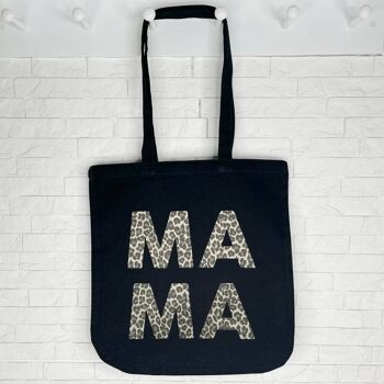 Sac fourre-tout à imprimé léopard Mama 1