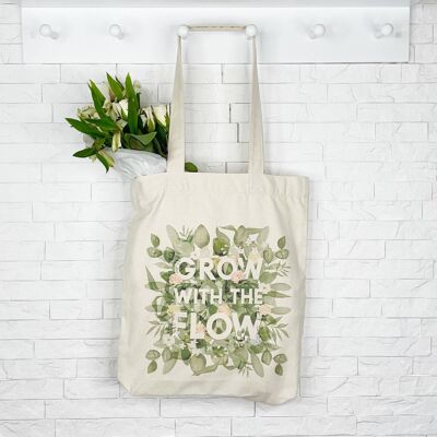 Grow With The Flow Botanical Tote Bag