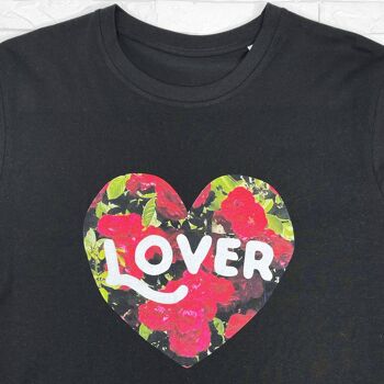 Amant Fleurs En Coeur T-shirt Noir 2