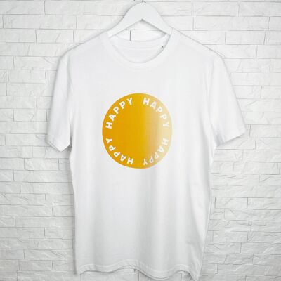 Camiseta con logo circular Happy