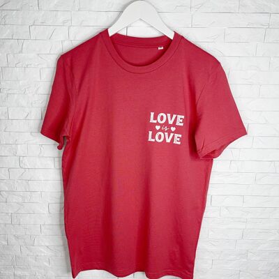 Liebe ist Liebes-Korallen-T-Shirt