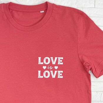 Love Is Love T-shirt corail 2