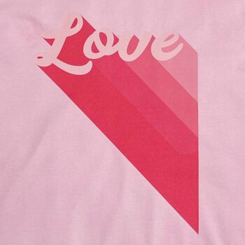 T-shirt Love Retro Rose Adulte 2