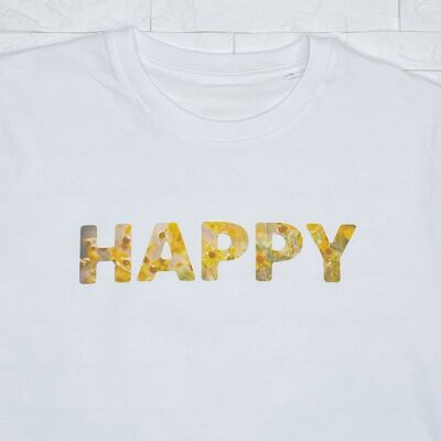Happy Adult T Shirt Fleurs