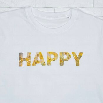 Happy Adult T Shirt Fleurs 1