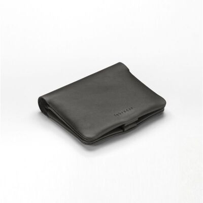 Grey leather wallet M