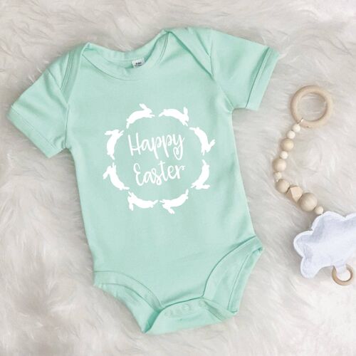 Happy Easter Bunny Garland Babygrow